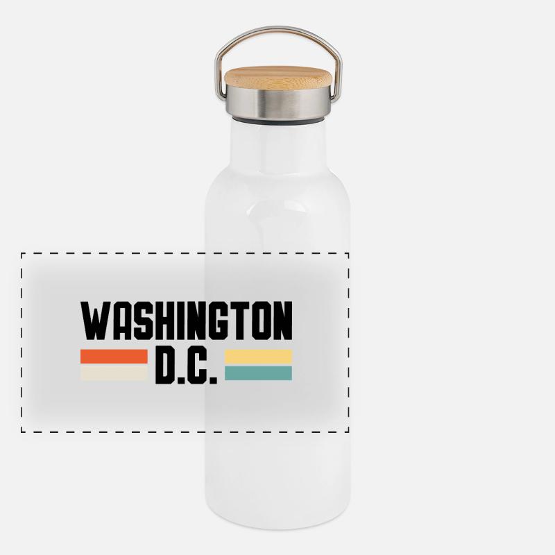 WASHINGTON DC Panorama Thermosflasche mit Bambusdeckel