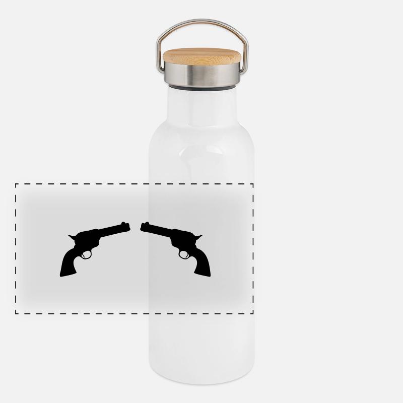 gun2 Gourde isotherme avec bouchon en bambou