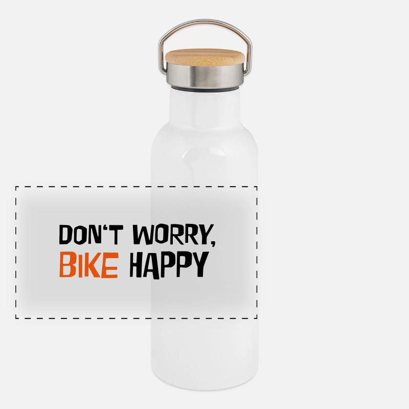 motorcycle Panoramic Thermal Bottle with Bamboo Lid