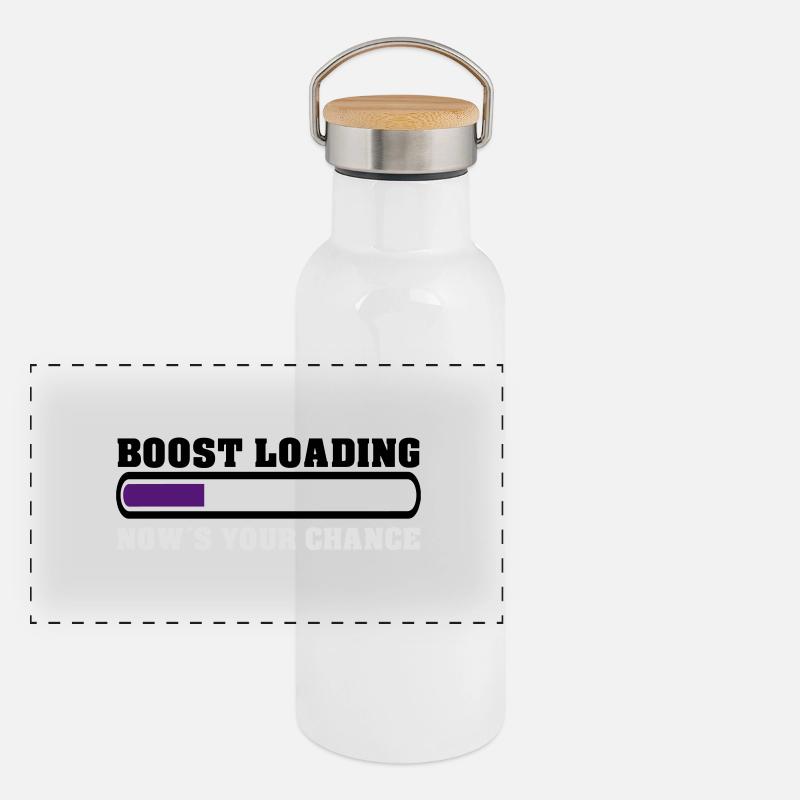 Boost Loading Nows Your Chance Panorama Thermosflasche mit Bambusdeckel