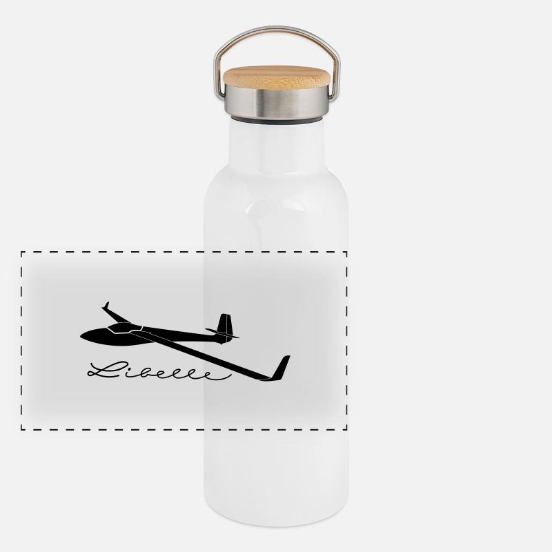 standard libelle segelflugzeug Panorama Thermosflasche mit Bambusdeckel