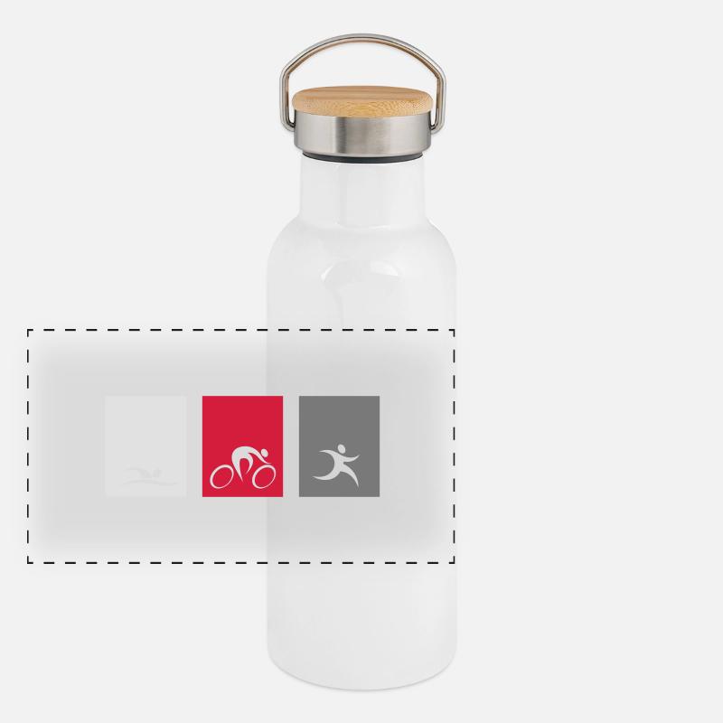 Triathlonicons Gourde isotherme avec bouchon en bambou