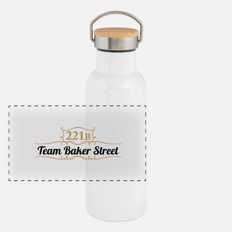 Team Baker Street Panorama Thermosflasche mit Bambusdeckel