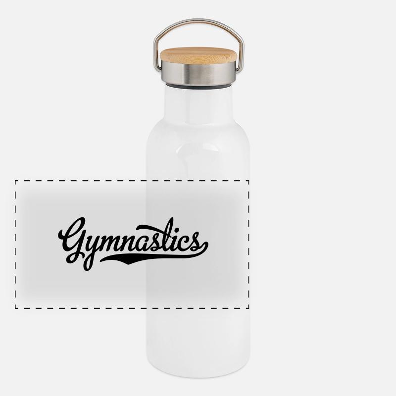 Gymnastik Panorama Thermosflasche mit Bambusdeckel