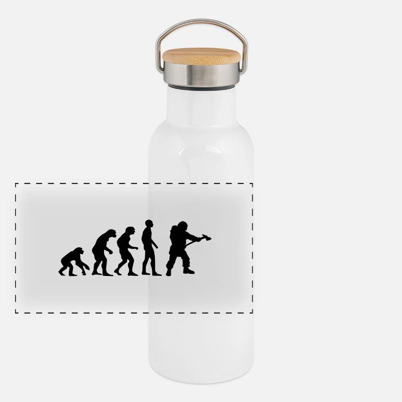 evolution pompier Gourde isotherme avec bouchon en bambou