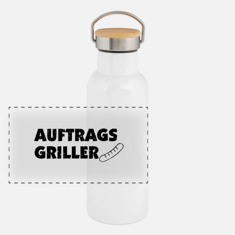 Afin Griller Gourde isotherme avec bouchon en bambou