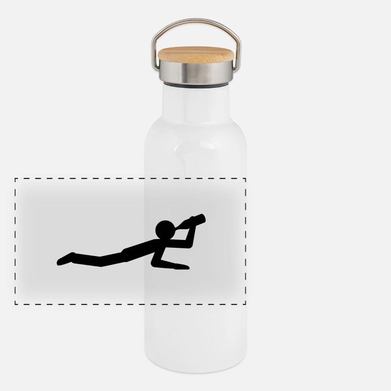 Drunkard On The Ground Panoramic Thermal Bottle with Bamboo Lid
