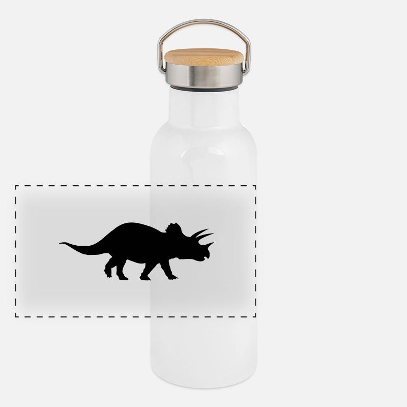 Triceratops Gourde isotherme avec bouchon en bambou