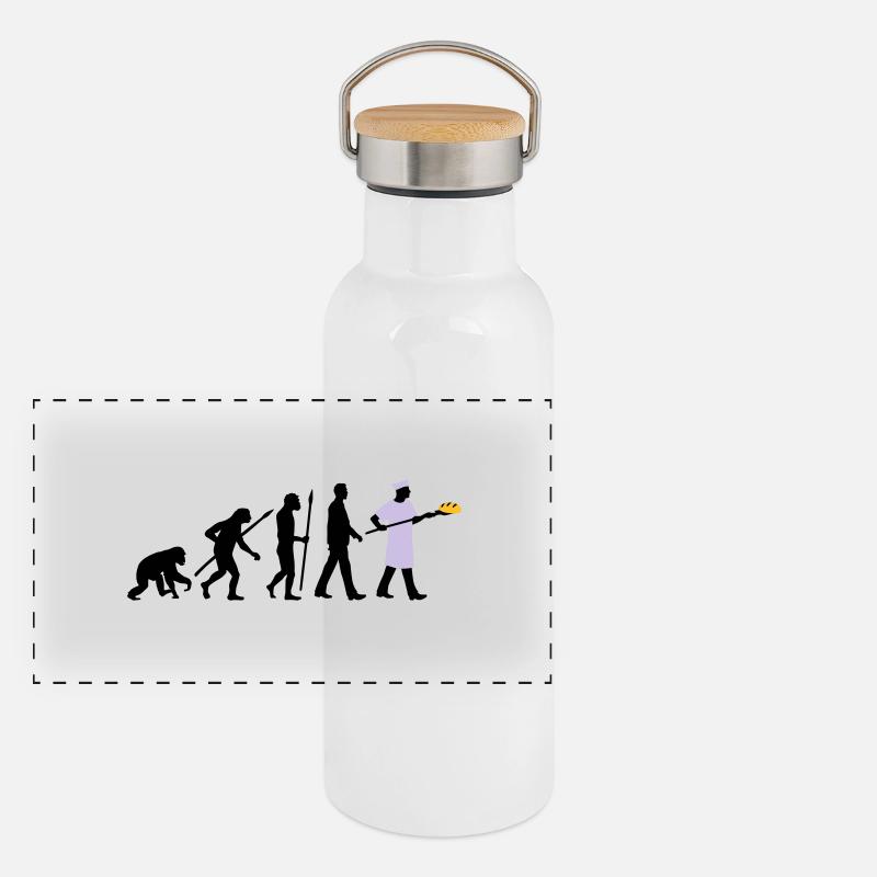 Panorama Thermosflasche mit Bambusdeckel