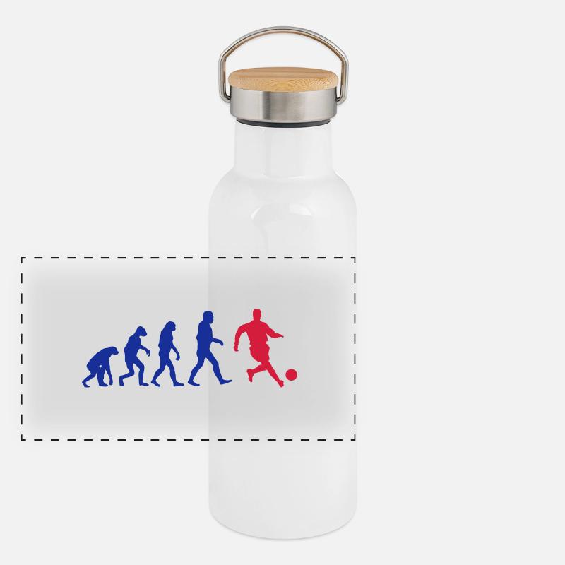 Football Evolution logo Gourde isotherme avec bouchon en bambou