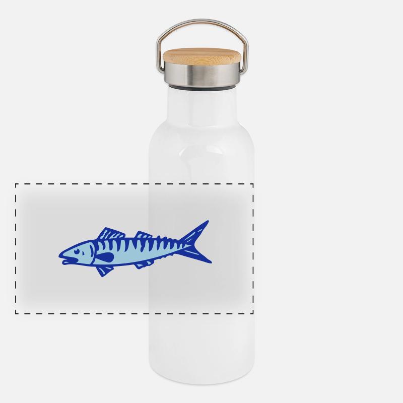 mackerel Panoramic Thermal Bottle with Bamboo Lid