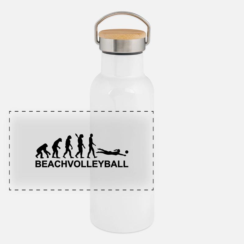 Évolution Beach volley Gourde isotherme avec bouchon en bambou