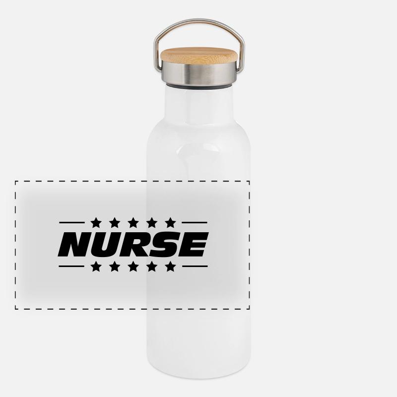 Panorama Thermosflasche mit Bambusdeckel