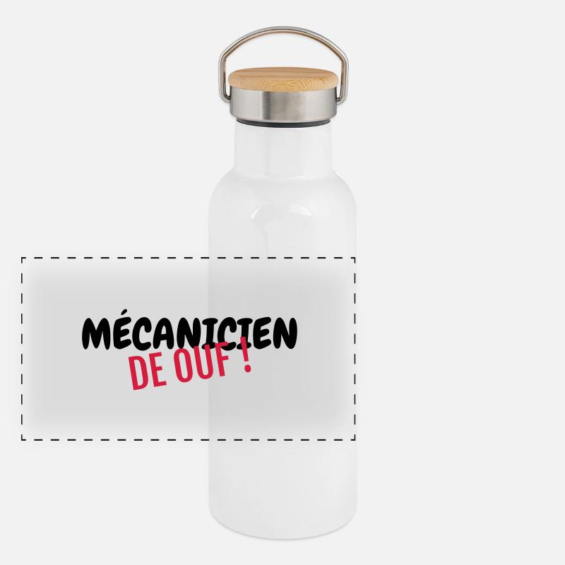 mécanique / mécanicien / mécano / garage Gourde isotherme avec bouchon en bambou