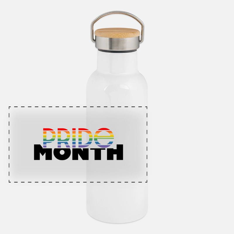 Pride month Panoramic Thermal Bottle with Bamboo Lid