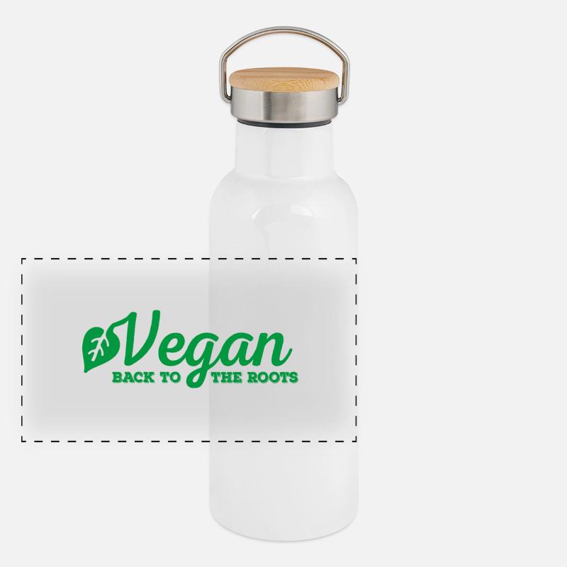 Vegan Panorama Thermosflasche mit Bambusdeckel