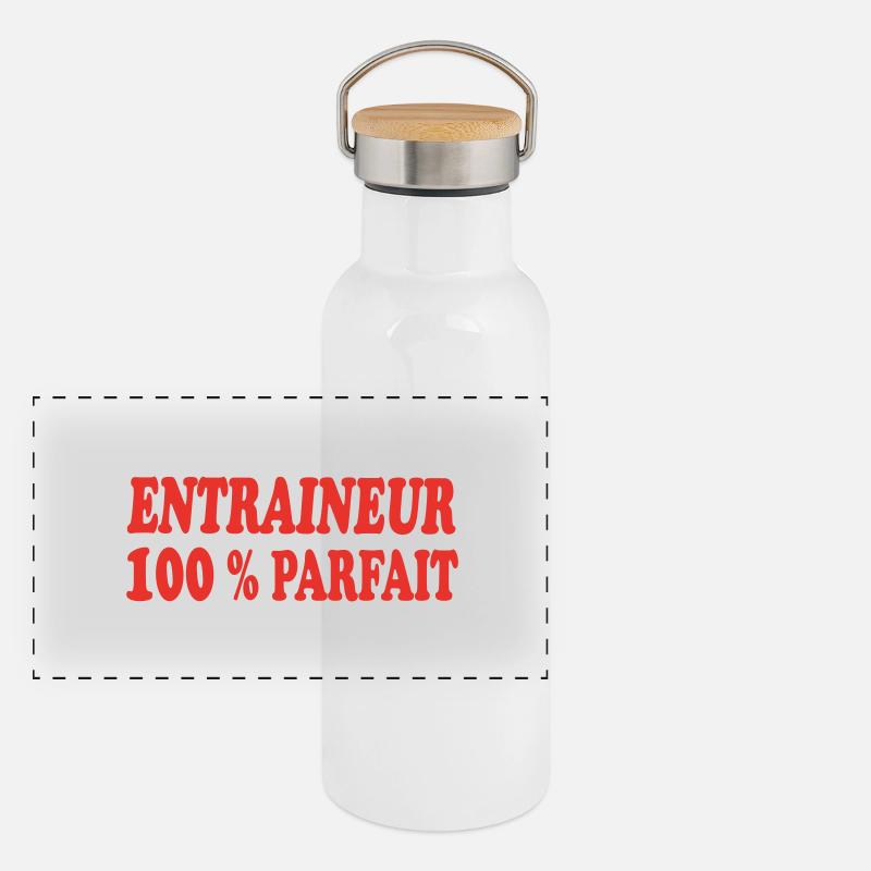 ENTRAINEUR 100 % PARFAIT Gourde isotherme avec bouchon en bambou