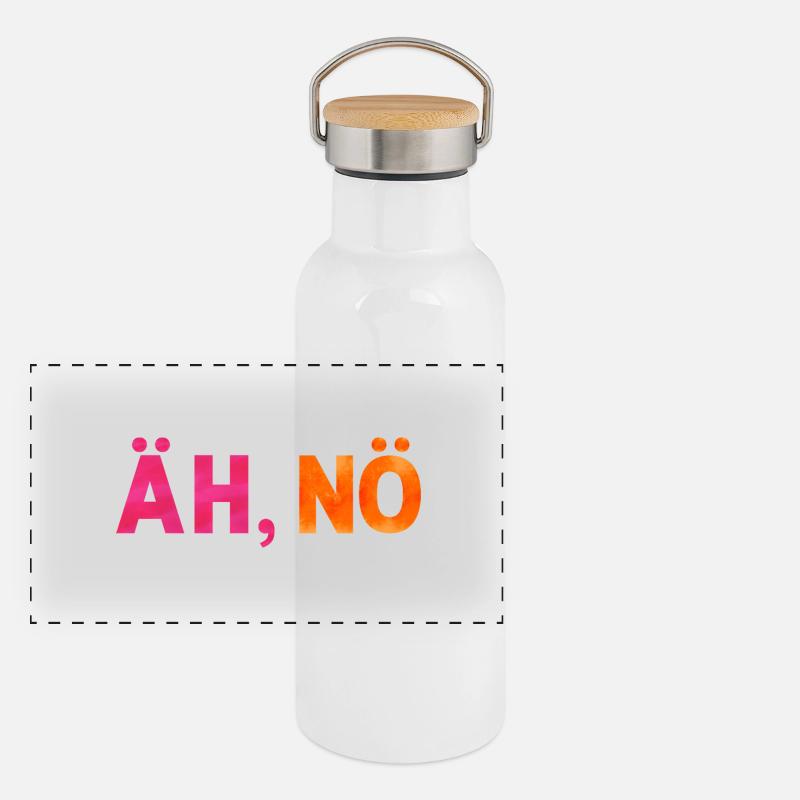 Euh, non. Euh non. Tout simplement non. Non Gourde isotherme avec bouchon en bambou