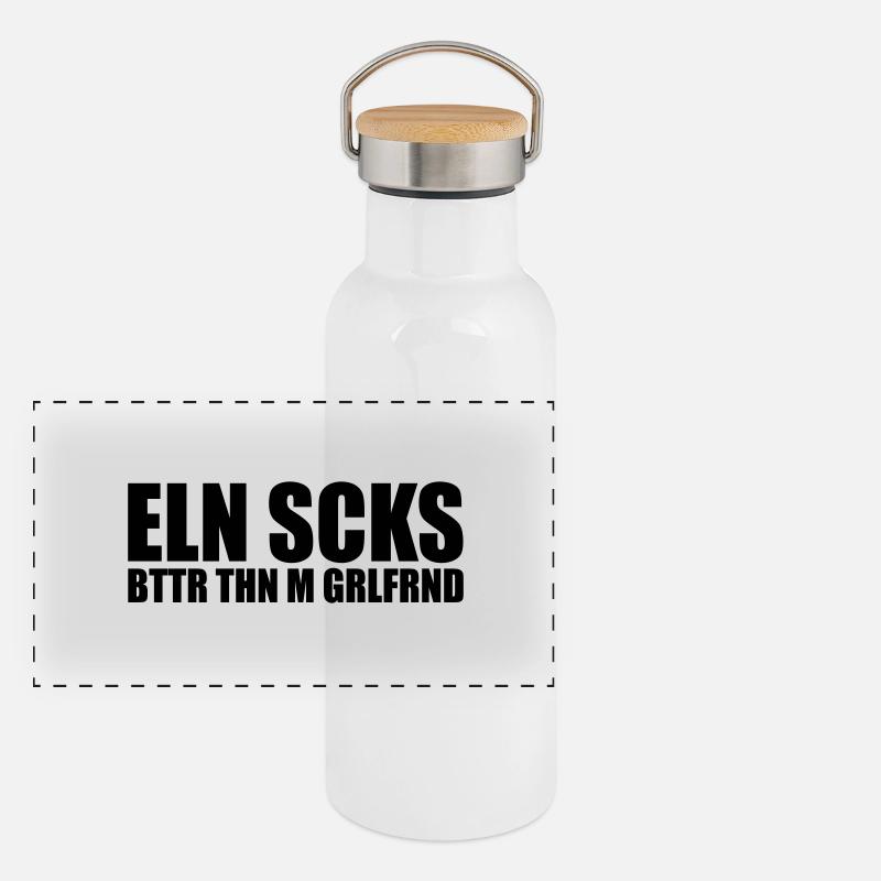 ELN SCKS BTTR THN M GRLFRND Panorama Thermosflasche mit Bambusdeckel