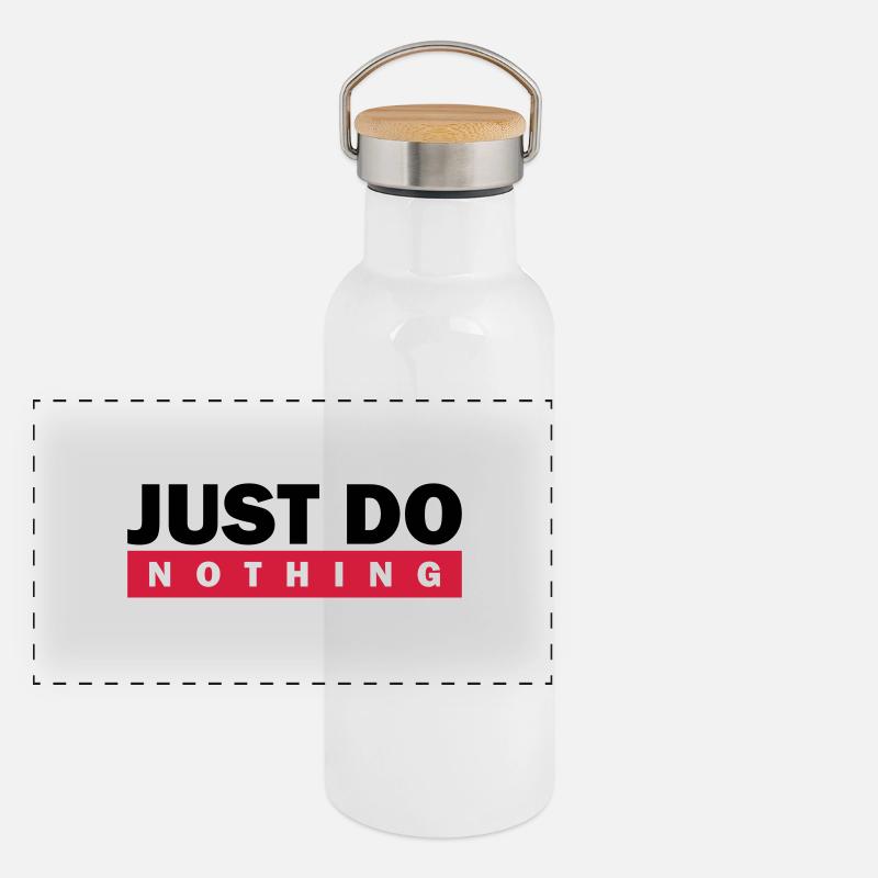 Just do nothing Panorama Thermosflasche mit Bambusdeckel