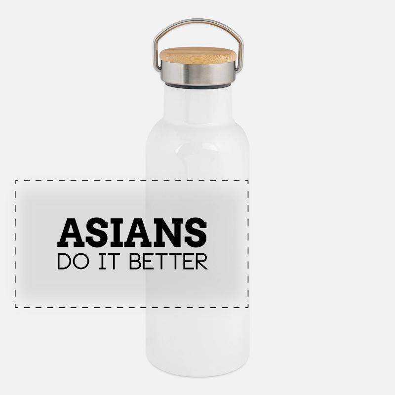 ASIANS DO IT BETTER Panorama Thermosflasche mit Bambusdeckel