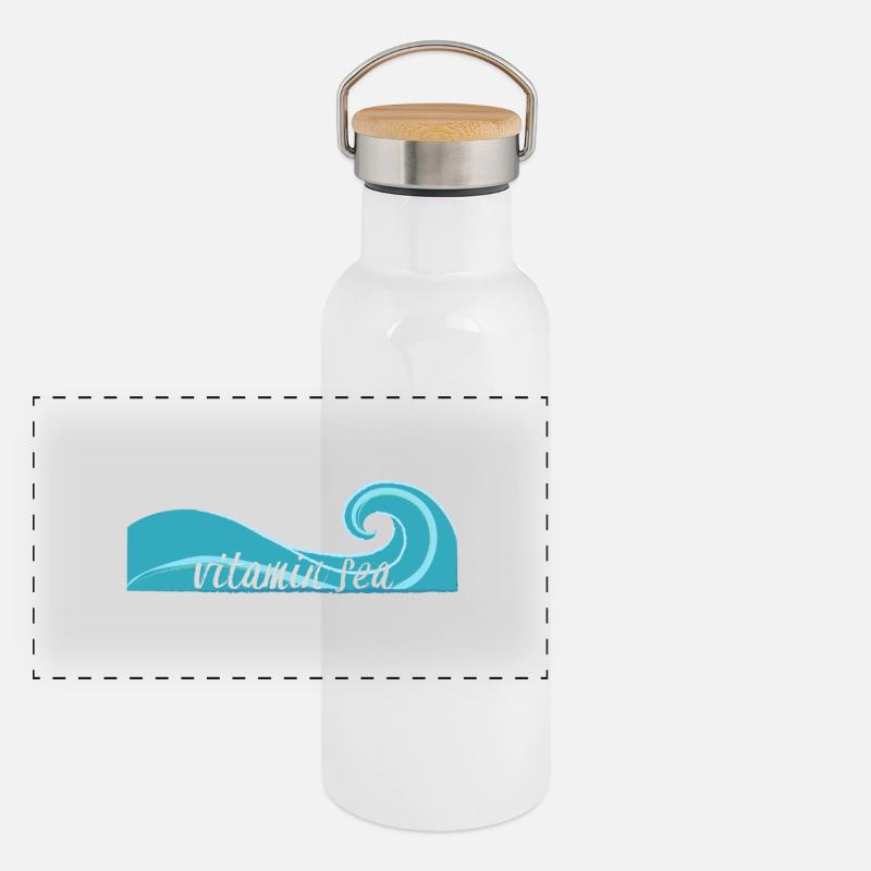 Surfer / Surfing: Vitamin Sea Panoramic Thermal Bottle with Bamboo Lid