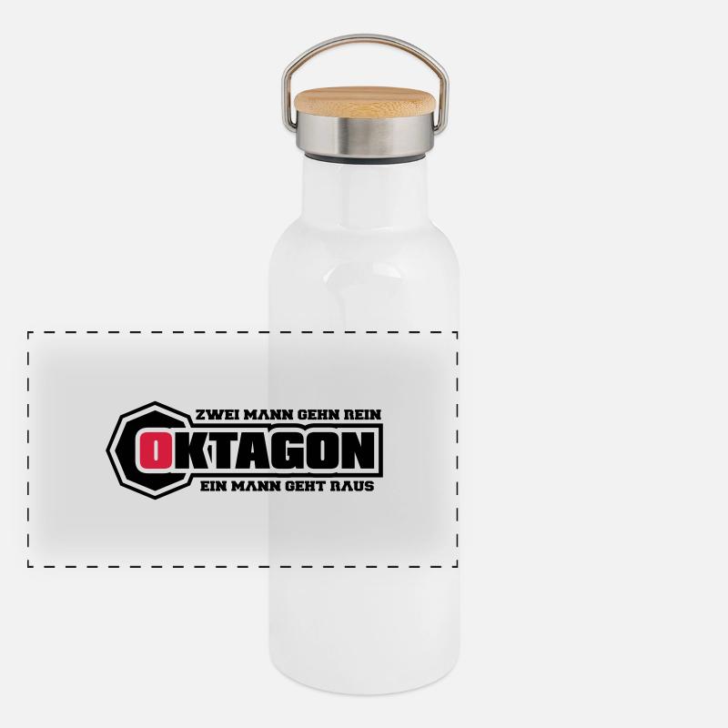 oktagon_2c Panorama Thermosflasche mit Bambusdeckel