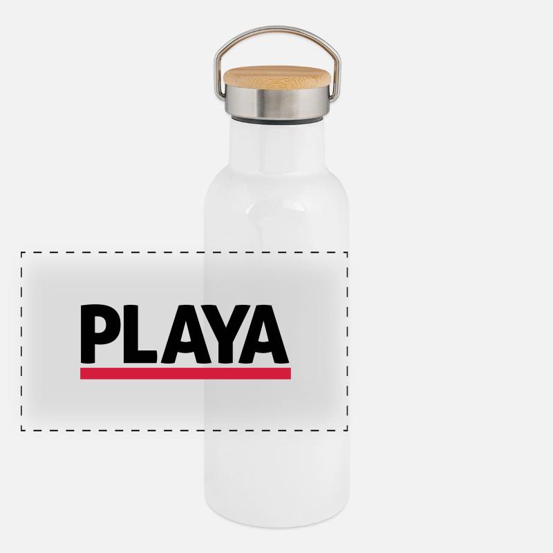 Panorama Thermosflasche mit Bambusdeckel