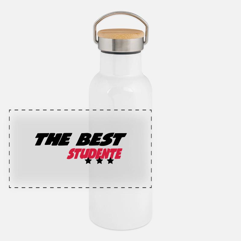 The best studente Gourde isotherme avec bouchon en bambou