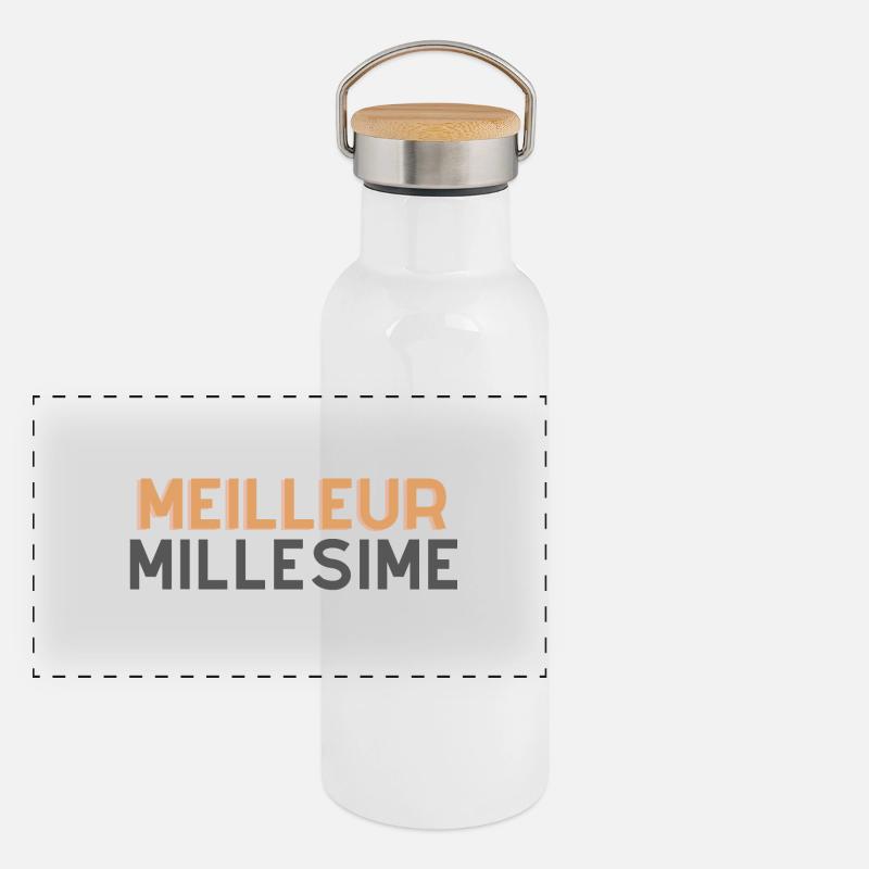 Meilleur Millésime Gourde isotherme avec bouchon en bambou