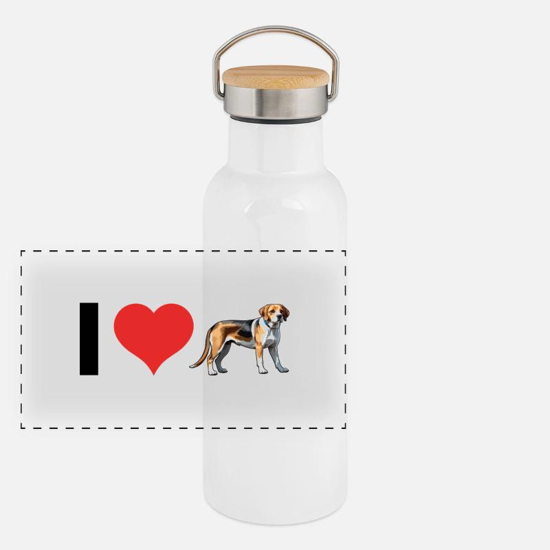 I love Beagles - Pet Design Panoramic Thermal Bottle with Bamboo Lid