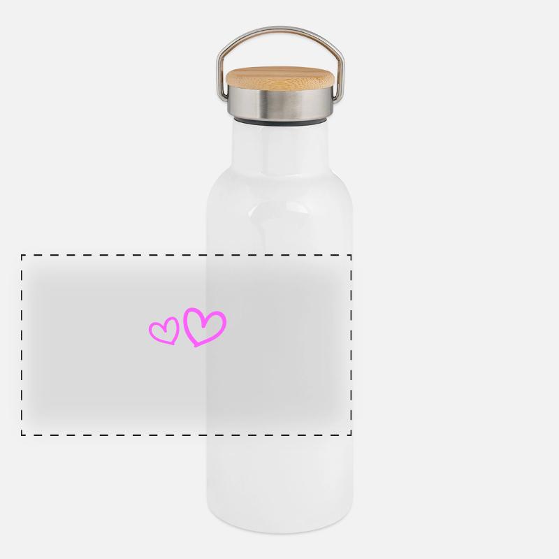 dancing crew herz Panorama Thermosflasche mit Bambusdeckel