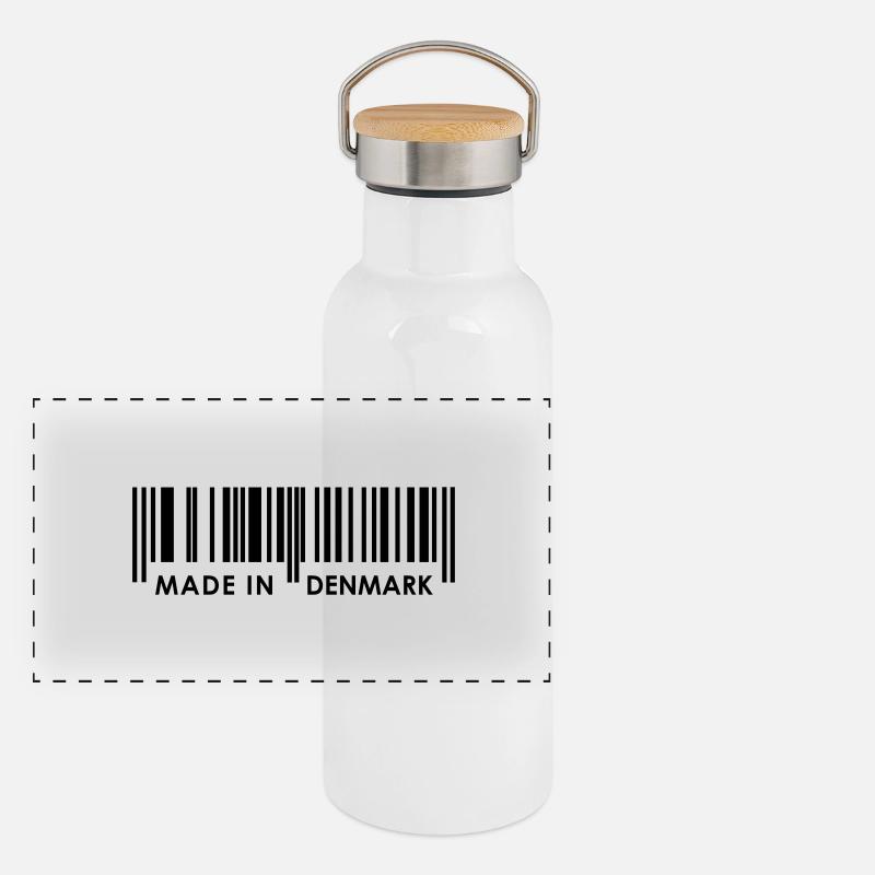 Made in Denmark / Dänemark Panorama Thermosflasche mit Bambusdeckel