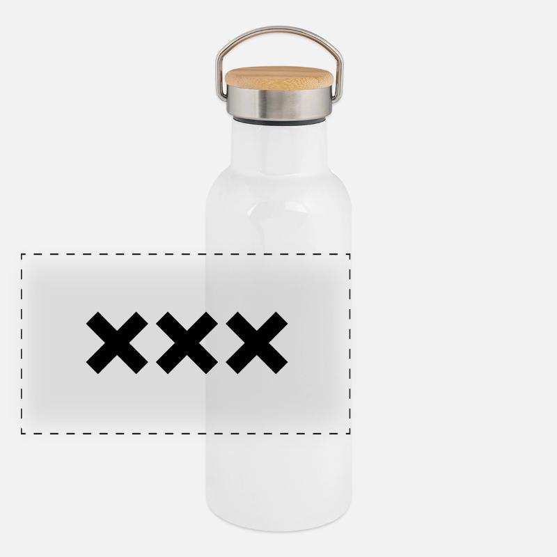 xxx - Amsterdam Panorama Thermosflasche mit Bambusdeckel
