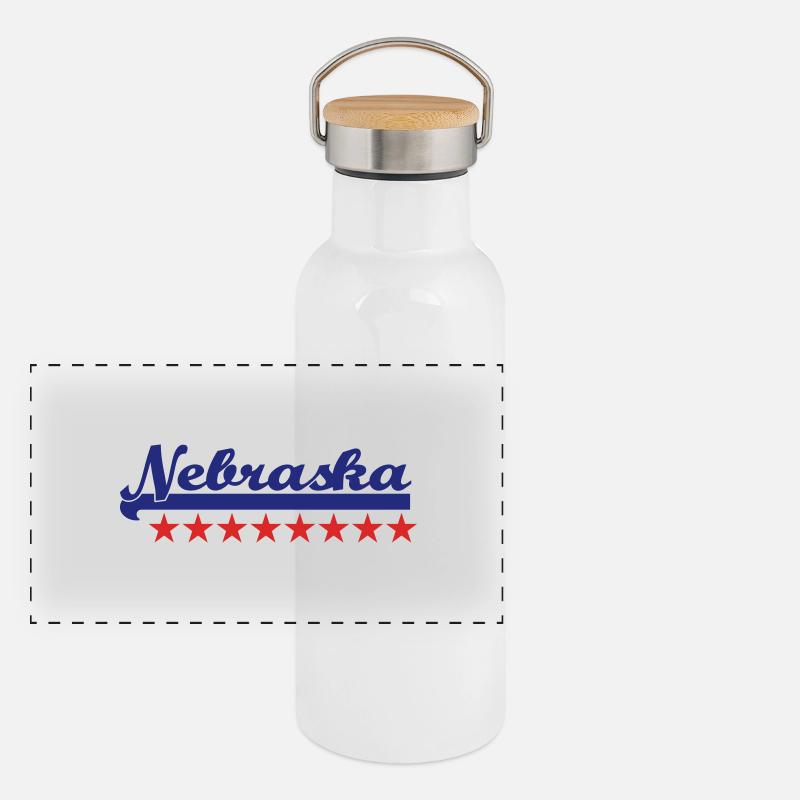 Nebraska Gourde isotherme avec bouchon en bambou