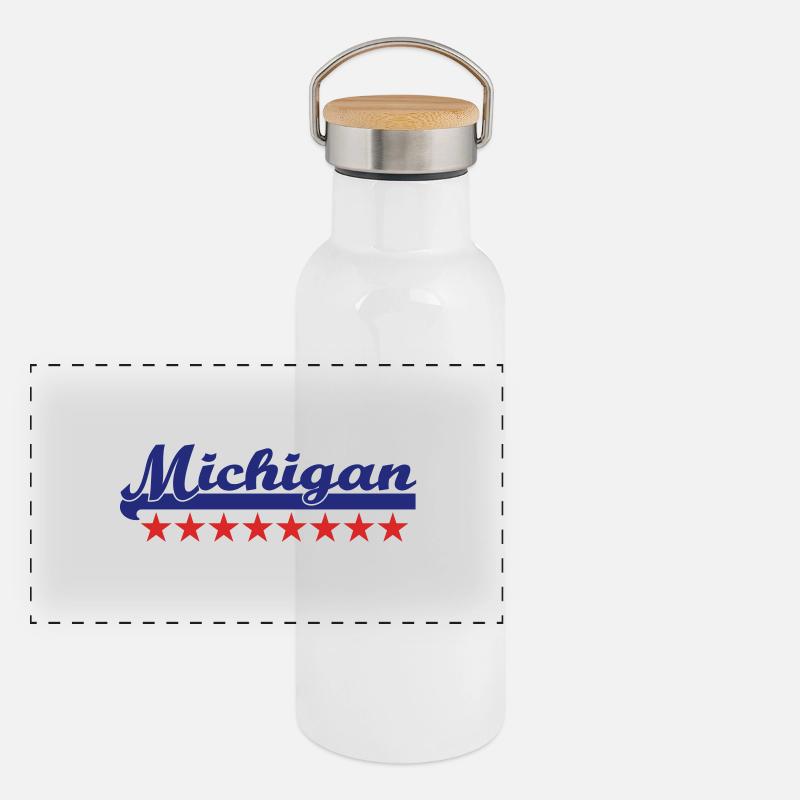 michigan Thermos con coperchio in bambù