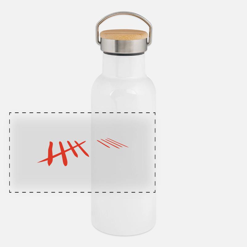 symbole Gourde isotherme avec bouchon en bambou
