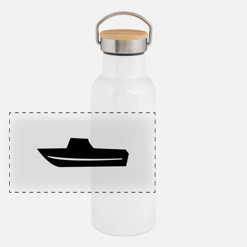 Bateau bateau de pêche bateau bateau capitaine Gourde isotherme avec bouchon en bambou