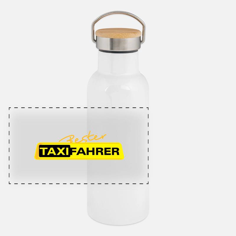Bester Taxifahrer 1 Panorama Thermosflasche mit Bambusdeckel