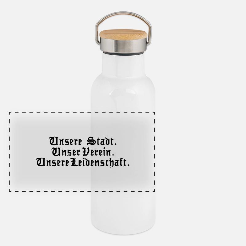 U S U V U L - 1 Farb Vektor Panorama Thermosflasche mit Bambusdeckel