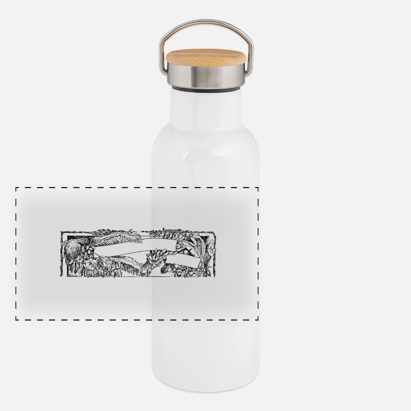 flower-banner-chrissi Panorama Thermosflasche mit Bambusdeckel
