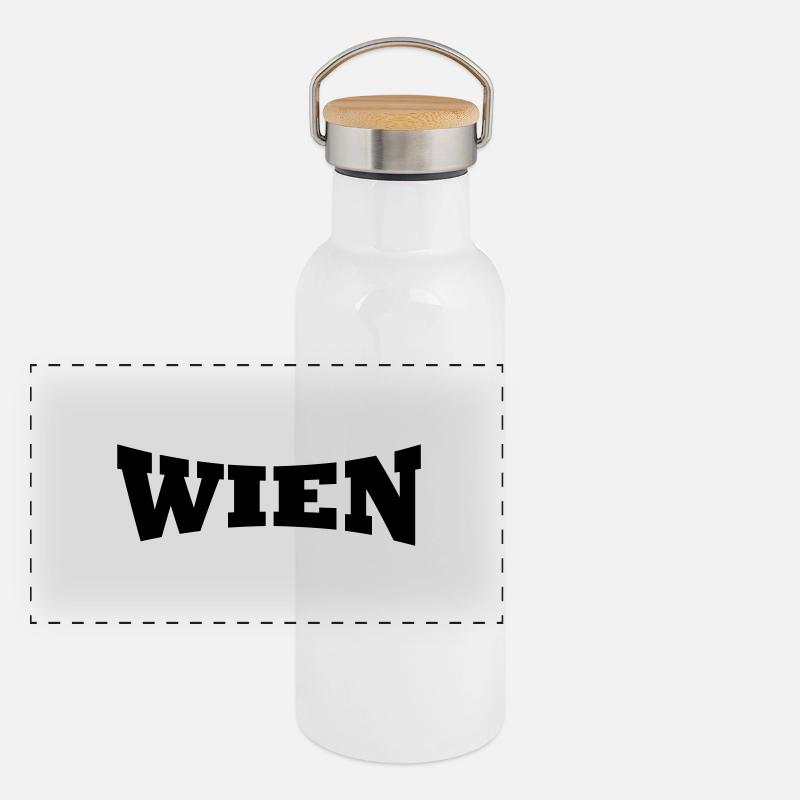 Vienna logo Panoramic Thermal Bottle with Bamboo Lid
