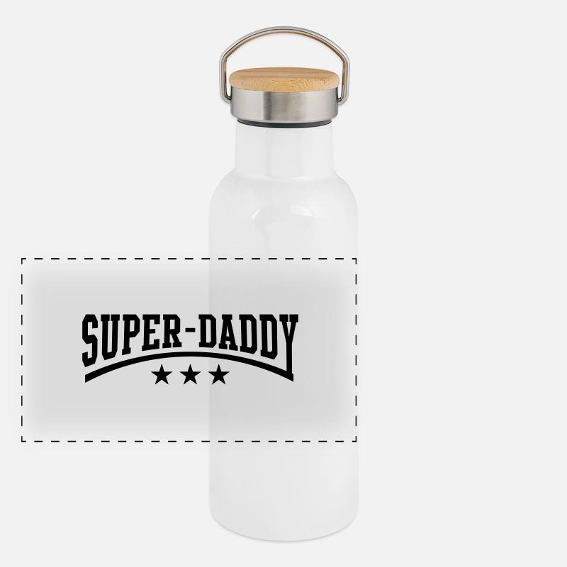 Super-papa Gourde isotherme avec bouchon en bambou