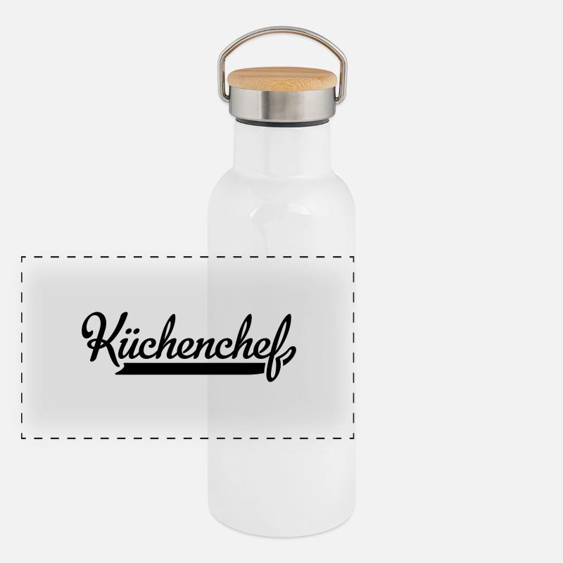 Küchenchef Panorama Thermosflasche mit Bambusdeckel