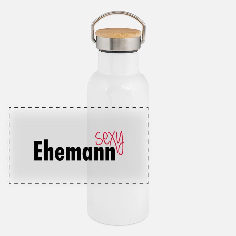 Sexy Ehemann Panorama Thermosflasche mit Bambusdeckel