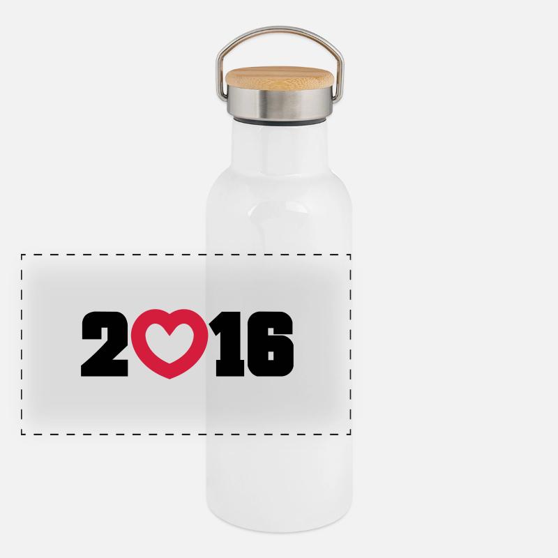 2016 Panorama Thermosflasche mit Bambusdeckel