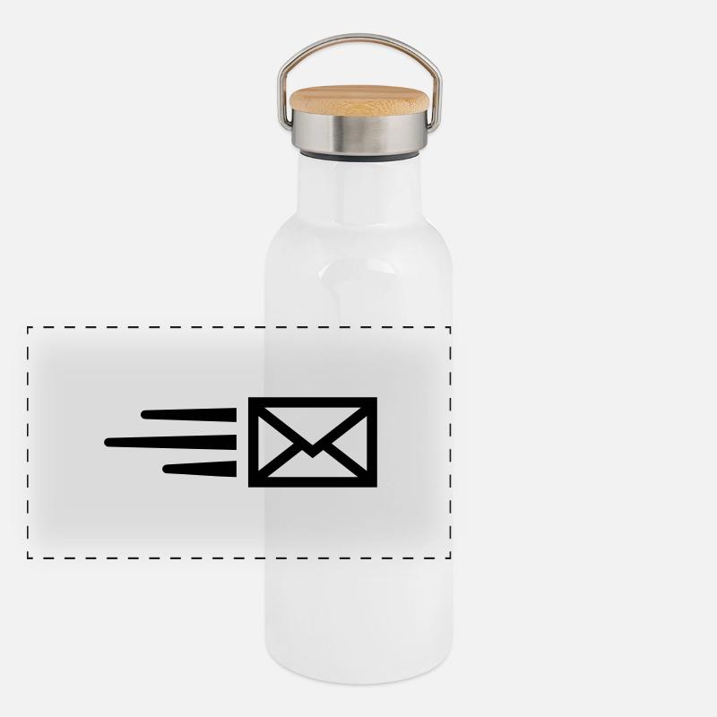 Lettre Gourde isotherme avec bouchon en bambou