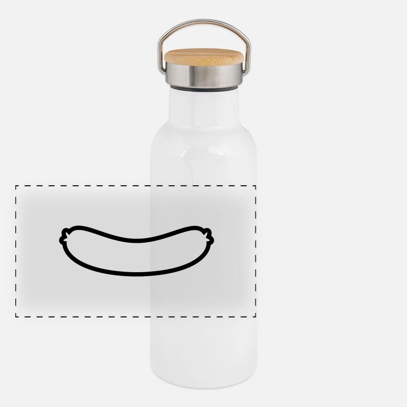 Plan de la saucisse Gourde isotherme avec bouchon en bambou