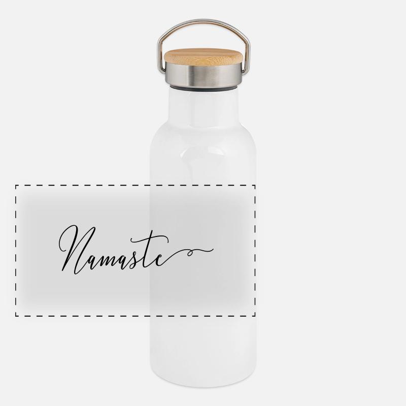 Panorama Thermosflasche mit Bambusdeckel