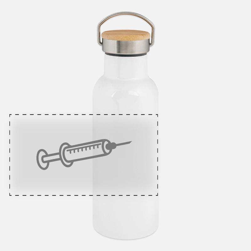 seringue Gourde isotherme avec bouchon en bambou